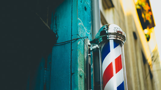 Why are barber poles red, white and blue?